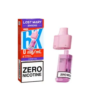 Cherry Ice Lost Mary BM6000 Prefilled Pods Zero Nicotine